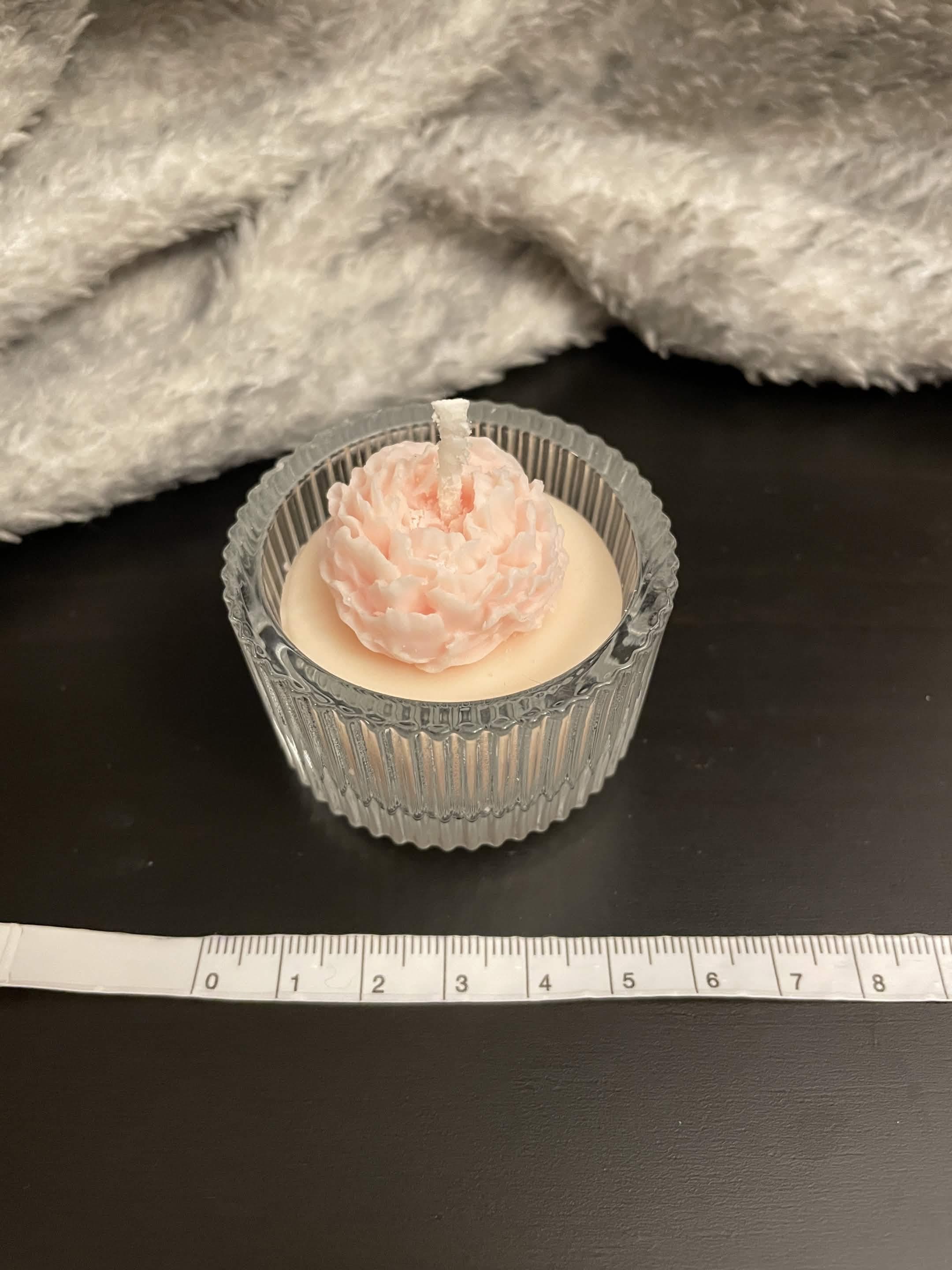 Mini candle with glass