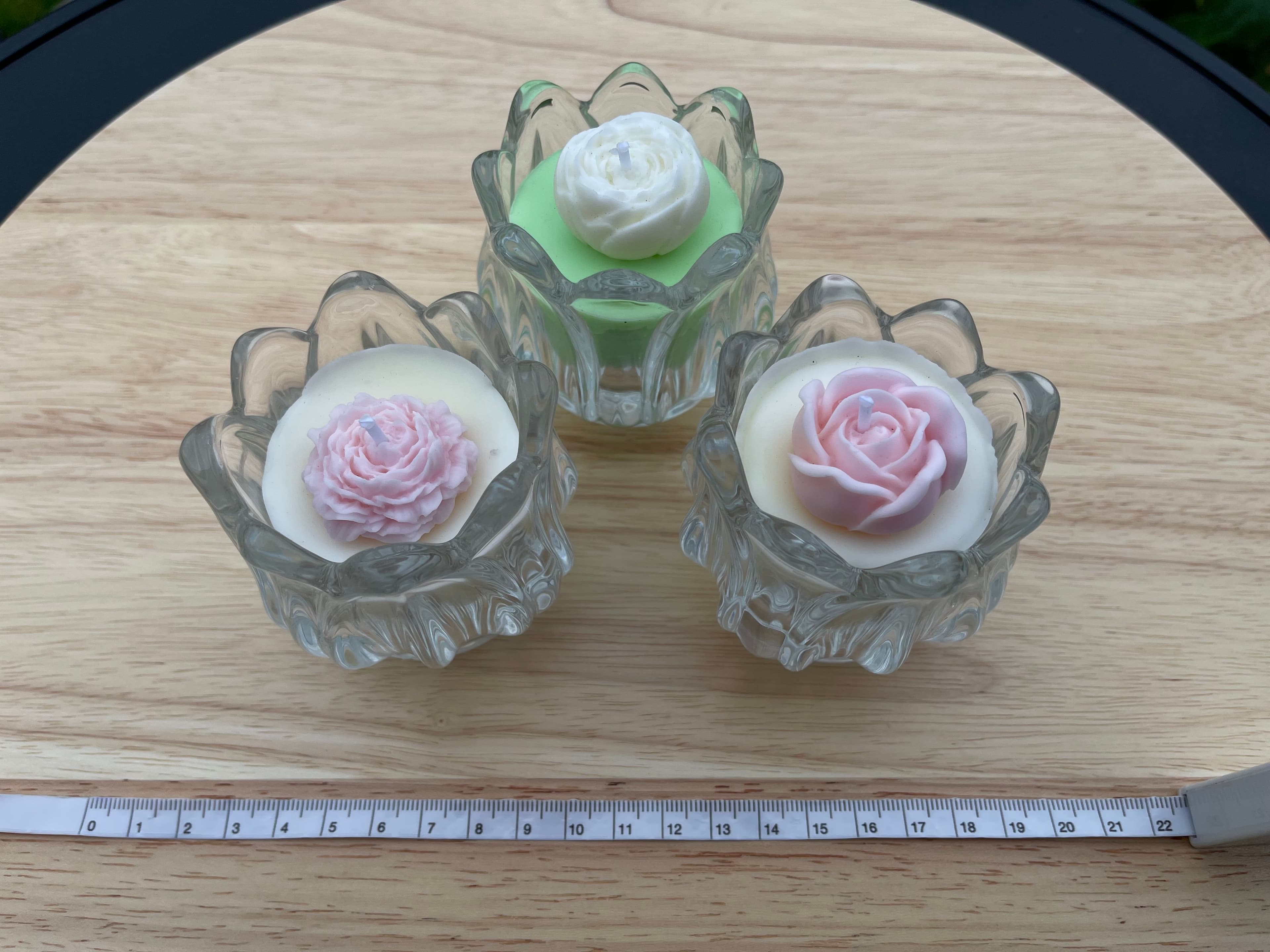 Tulip vases candle